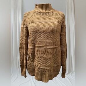 Pendleton Tan Winter Holiday Chunky Wool Sweater - Medium